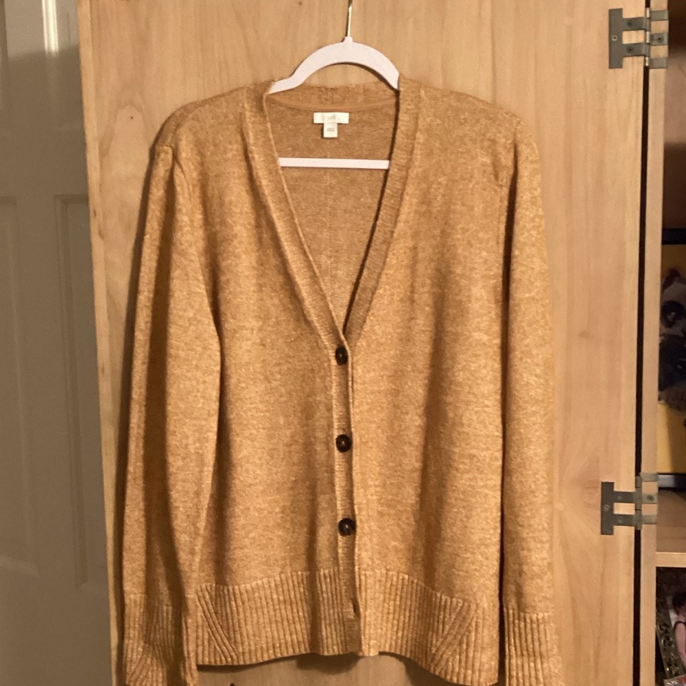 J. Jill Warm Brown Cardigan Sweater